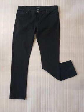 Jules and James Black Straight Leg Low Rise Jeans  Olive style Women's size 14